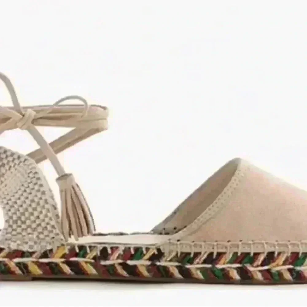J. Crew Desert Canyon Espadrille Ankle wrap, tassel tie, Suede upper sho… ❤️